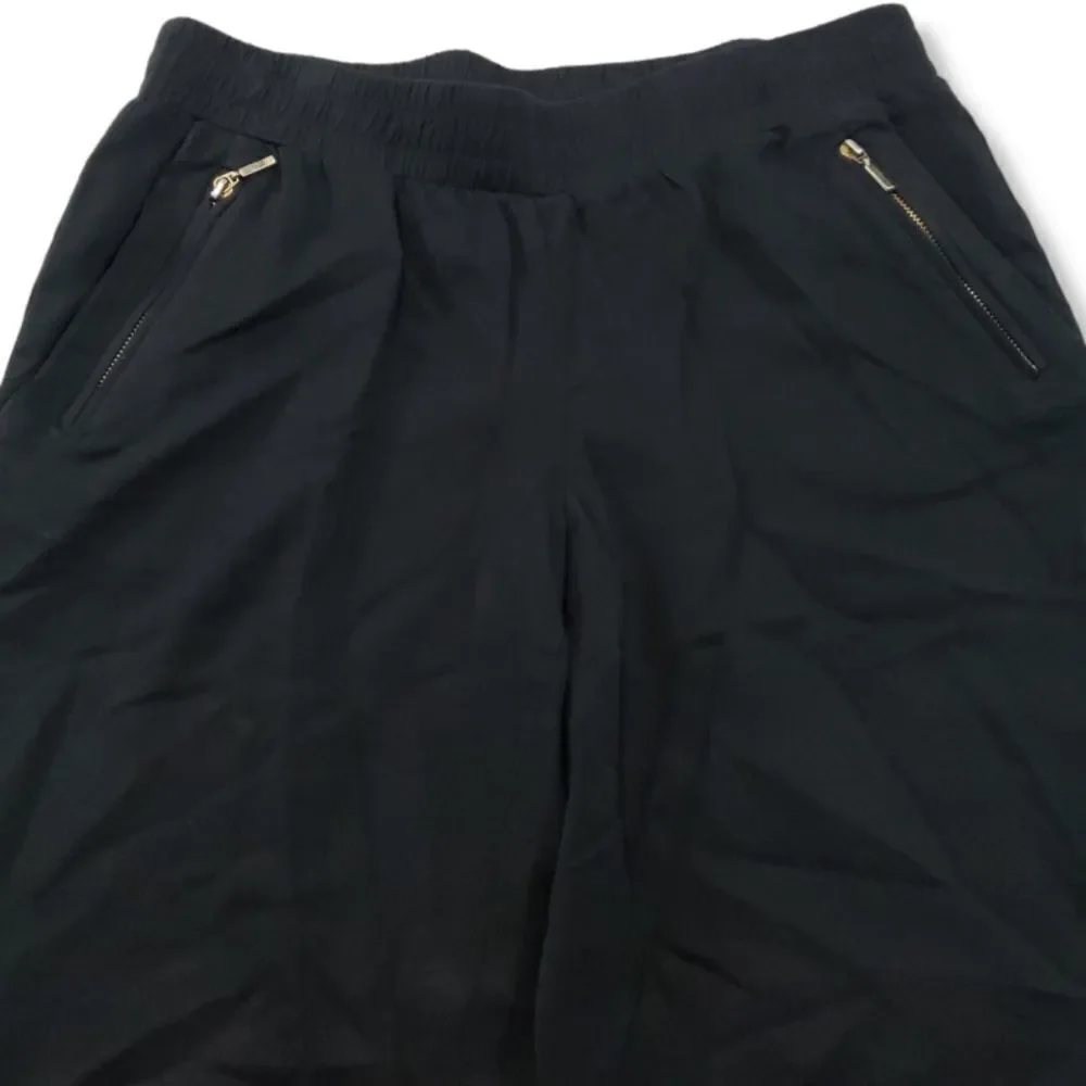 Kenar Pants Size 2 100% Rayon Women's Pull On Pants Tapered Leg Casual Black EUC